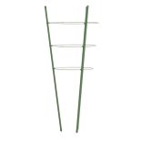 5 db zöld acél kerti növénytámasz 3 gyűrűvel 60 cm