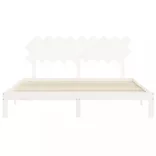 fehér tömör fa ágykeret fejtámlával Super King Size