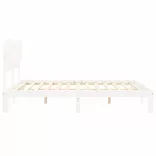 fehér tömör fa ágykeret fejtámlával Super King Size