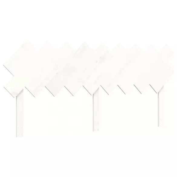 fehér tömör fa ágykeret fejtámlával Super King Size