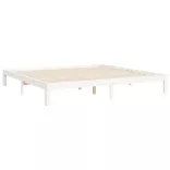 fehér tömör fenyőfa ágy matrac nélkül 200 x 200 cm