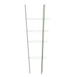 5 db zöld acél kerti növénytámasz 4 gyűrűvel 90 cm