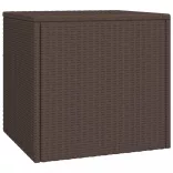 3 db barna polyrattan kisasztal