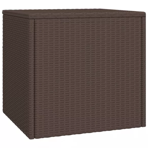 3 db barna polyrattan kisasztal