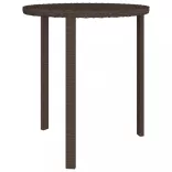 3 db barna polyrattan kisasztal
