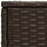 3 db barna polyrattan kisasztal