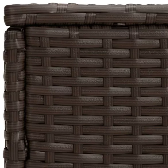 3 db barna polyrattan kisasztal