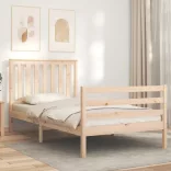 tömör fa ágykeret fejtámlával 100 x 200 cm