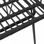 2 db fekete PE rattan karfás kerti szék 56 x 64 x 80 cm