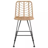 2 db bárszék polietilén rattan és acél 45 x 56 x 103,5 cm