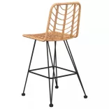 2 db bárszék polietilén rattan és acél 45 x 56 x 103,5 cm