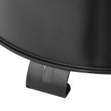 fekete fém fatüzelésű kempingtűzhely 36 x 26 x 22,5 cm