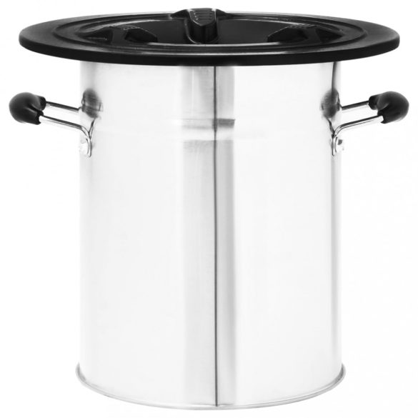 ezüstszínű acél fatüzelésű kempingtűzhely 51,5 x 35 x 30,5 cm