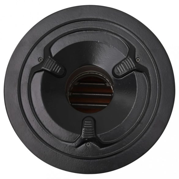 ezüstszínű acél fatüzelésű kempingtűzhely 51,5 x 35 x 30,5 cm