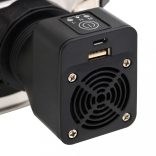 ezüst acél fatüzelésű tűzhely USB-s légfúvóval 35,5x26x28 cm