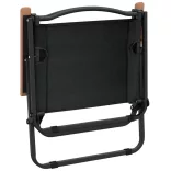2 db fekete oxford szövet camping szék 54 x 43 x 59 cm