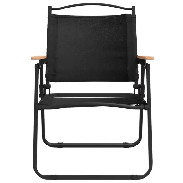2 db fekete oxford szövet camping szék 54 x 55 x 78 cm