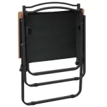 2 db fekete oxford szövet camping szék 54 x 55 x 78 cm