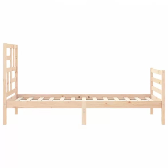 tömör fa ágykeret fejtámlával 100 x 200 cm