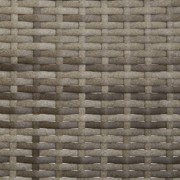 2 személyes szürke polyrattan kerti kanapé párnával