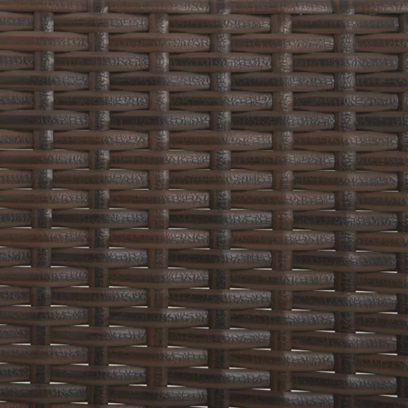 3 személyes barna polyrattan kerti kanapé párnával