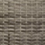 3 személyes szürke polyrattan kerti kanapé párnával