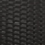 fekete 3 személyes polyrattan kerti pad párnával