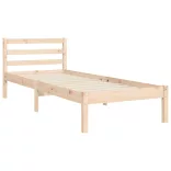 tömör fa ágykeret fejtámlával 100 x 200 cm