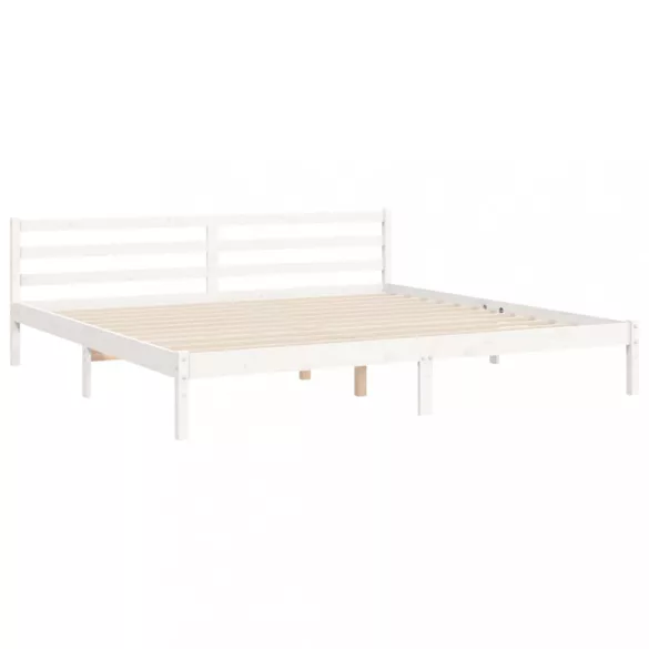 tömör fa ágykeret fejtámlával 200 x 200 cm