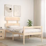 tömör fa ágy időseknek fejtámlával Small Single