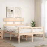 tömör fa ágy időseknek fejtámlával Small Double