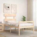 tömör fa ágy időseknek fejtámlával 90x200 cm