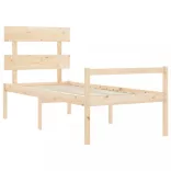 tömör fa ágy időseknek fejtámlával 90x200 cm