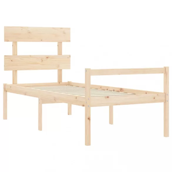 tömör fa ágy időseknek fejtámlával 90x200 cm