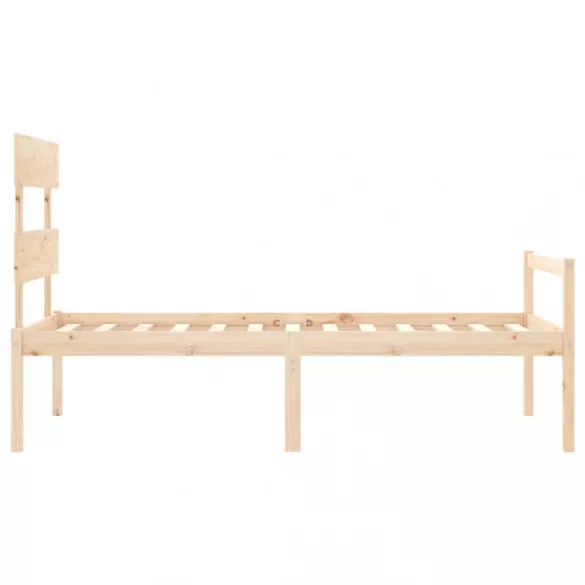 tömör fa ágy időseknek fejtámlával 90x200 cm