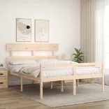 tömör fa ágy időseknek fejtámlával 160x200 cm
