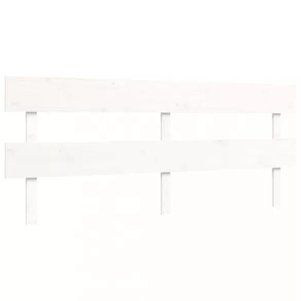 fehér tömör fa ágy időseknek fejtámlával 200x200 cm