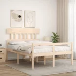 tömör fa ágy időseknek fejtámlával Small Double