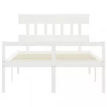 fehér tömör fa ágy időseknek fejtámlával 140x190 cm