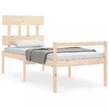 tömör fa ágy időseknek fejtámlával 90x200 cm