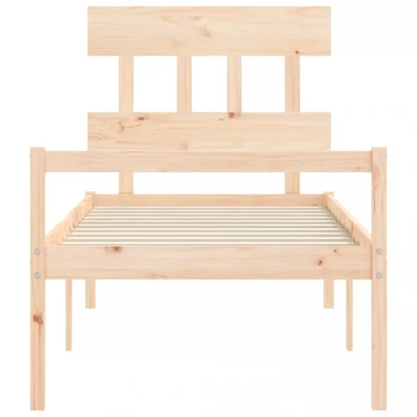 tömör fa ágy időseknek fejtámlával 90x200 cm