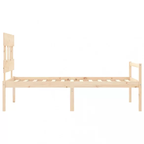 tömör fa ágy időseknek fejtámlával 90x200 cm
