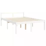 fehér tömör fa ágy időseknek fejtámlával 140x200 cm