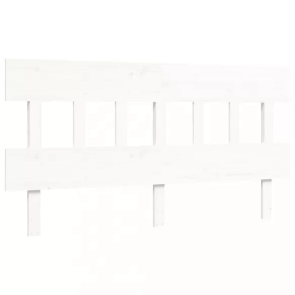 fehér tömör fa ágy időseknek fejtámlával 160x200 cm