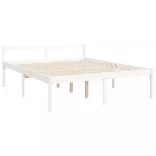 fehér tömör fa ágy időseknek fejtámlával 160x200 cm