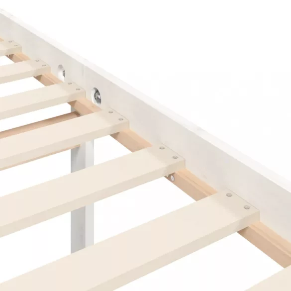 fehér tömör fa ágy időseknek fejtámlával 160x200 cm