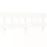 fehér tömör fa ágy időseknek fejtámlával 200x200 cm