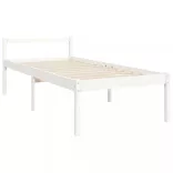 fehér tömör fa ágy időseknek fejtámlával Single