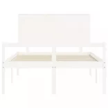 fehér tömör fa ágy időseknek fejtámlával 140x190 cm