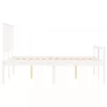 fehér tömör fa ágy időseknek fejtámlával 140x190 cm